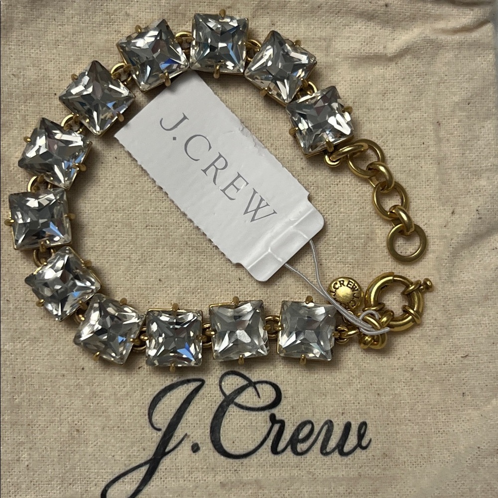 J. Crew Gold and Crystal Bracelet - NWT
